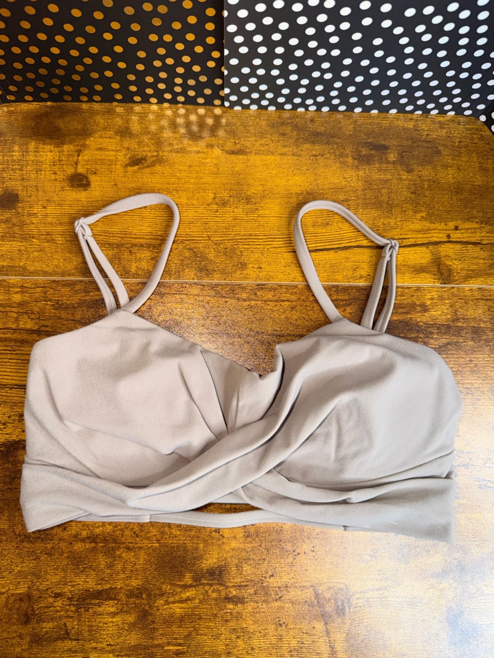 Buffbunny Collection Ivy Wrap Sports Bra Chai Latte Small